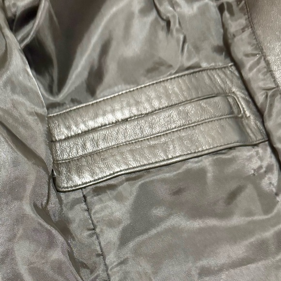 Preston & York Petite Size PP Lambskin Black Leather Blazer - Picture 5 of 6